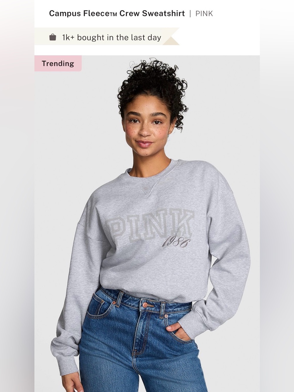 Pink fleece sweatshirt